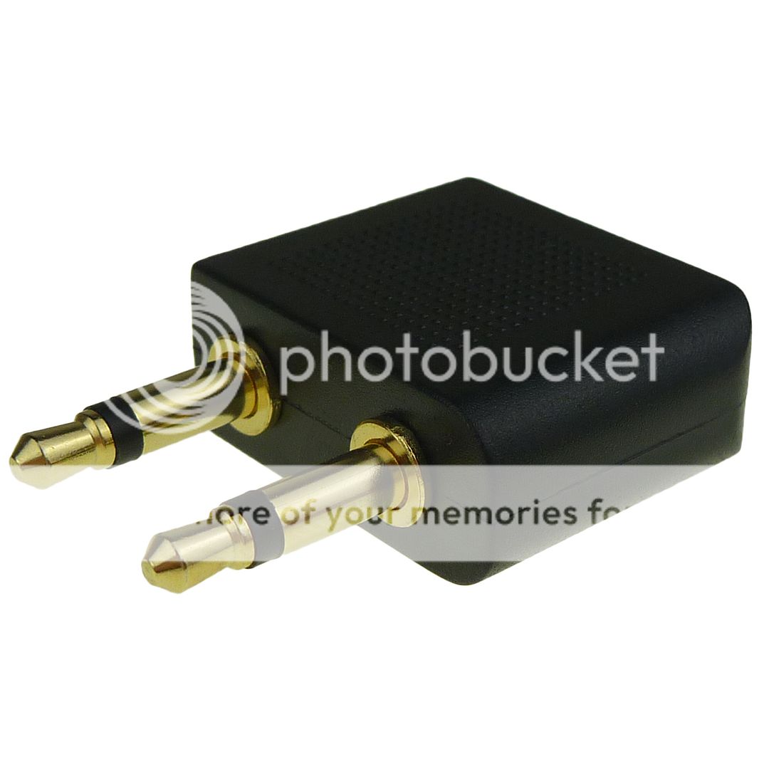 Plane Travel Adapter 3.5mm Headphones Airplane Converter Airline Audio